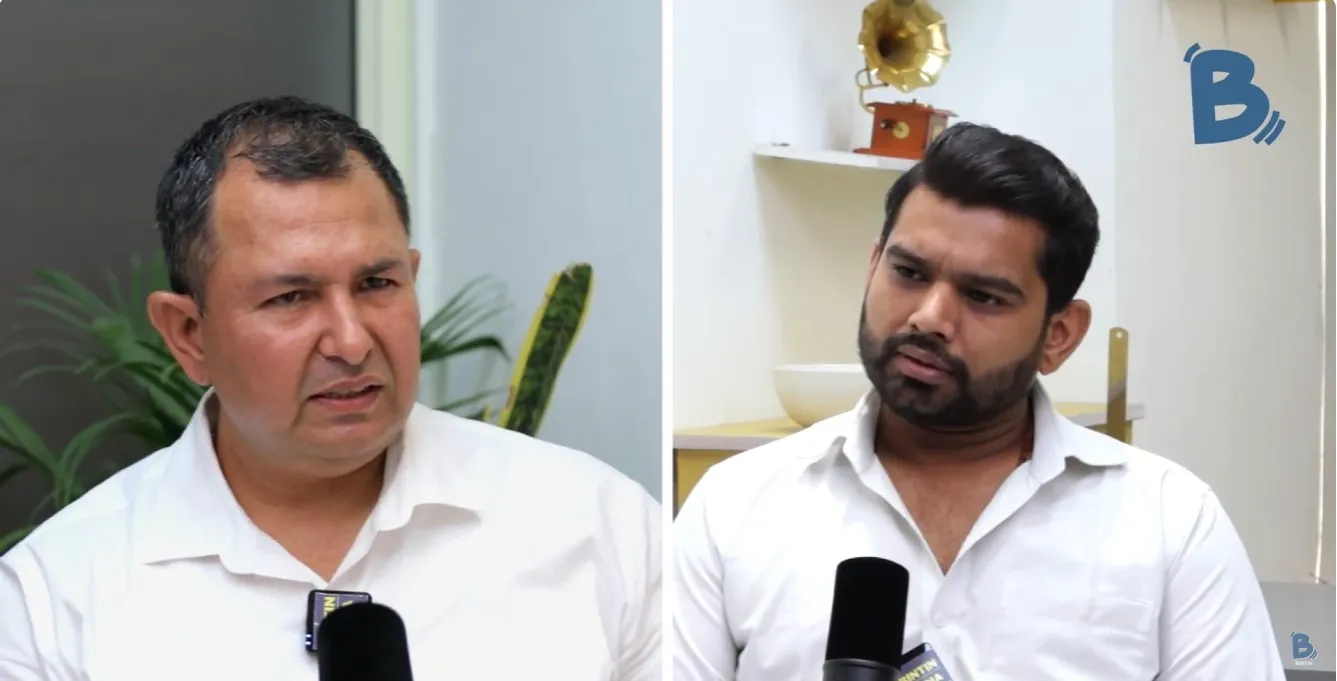 A guest conversation recorded with microphones for Bintin Media