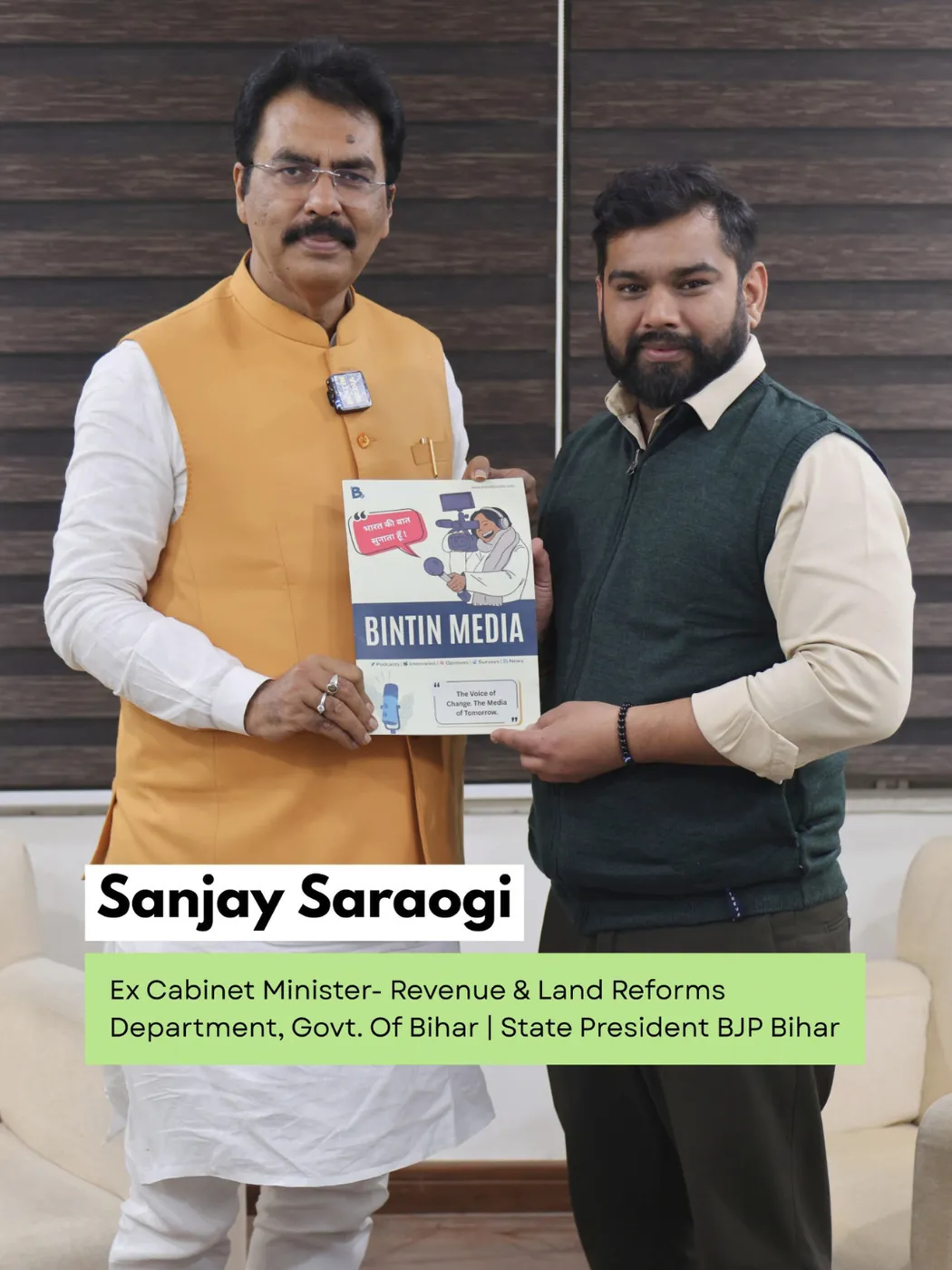Bintin Media magazine presented during a meeting
