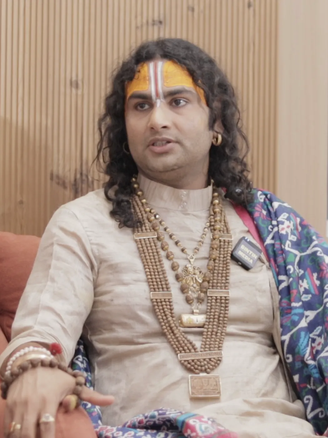 Spiritual speaker during a recorded interview